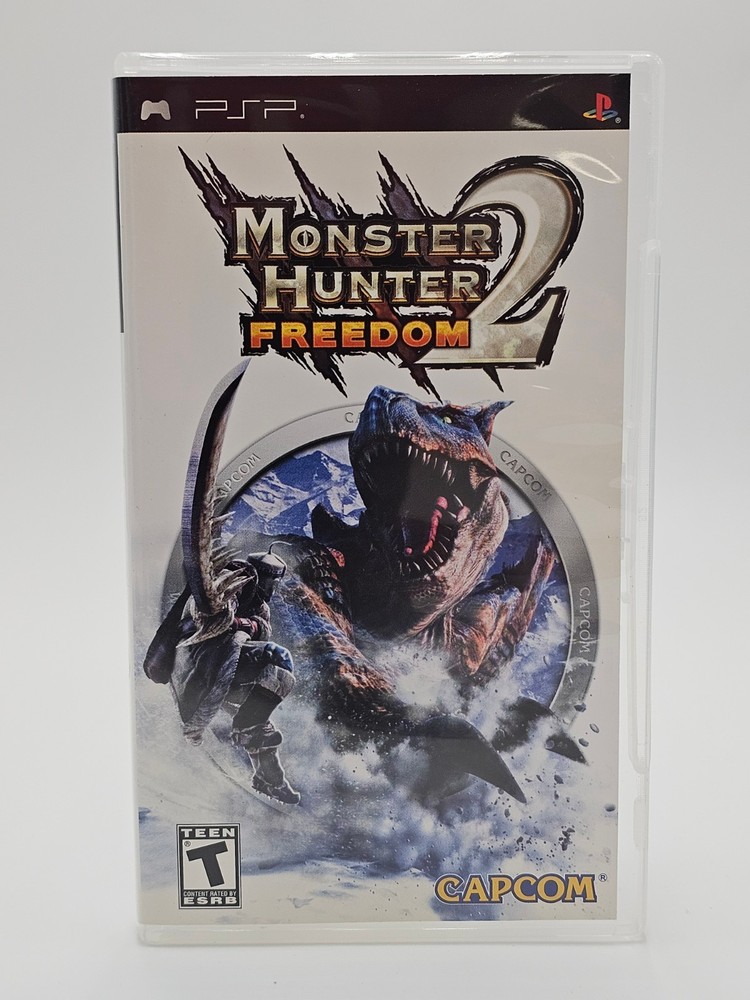 Sony Playstation Portable PSP Monster Hunter Freedom 2 Disc + Case Tested