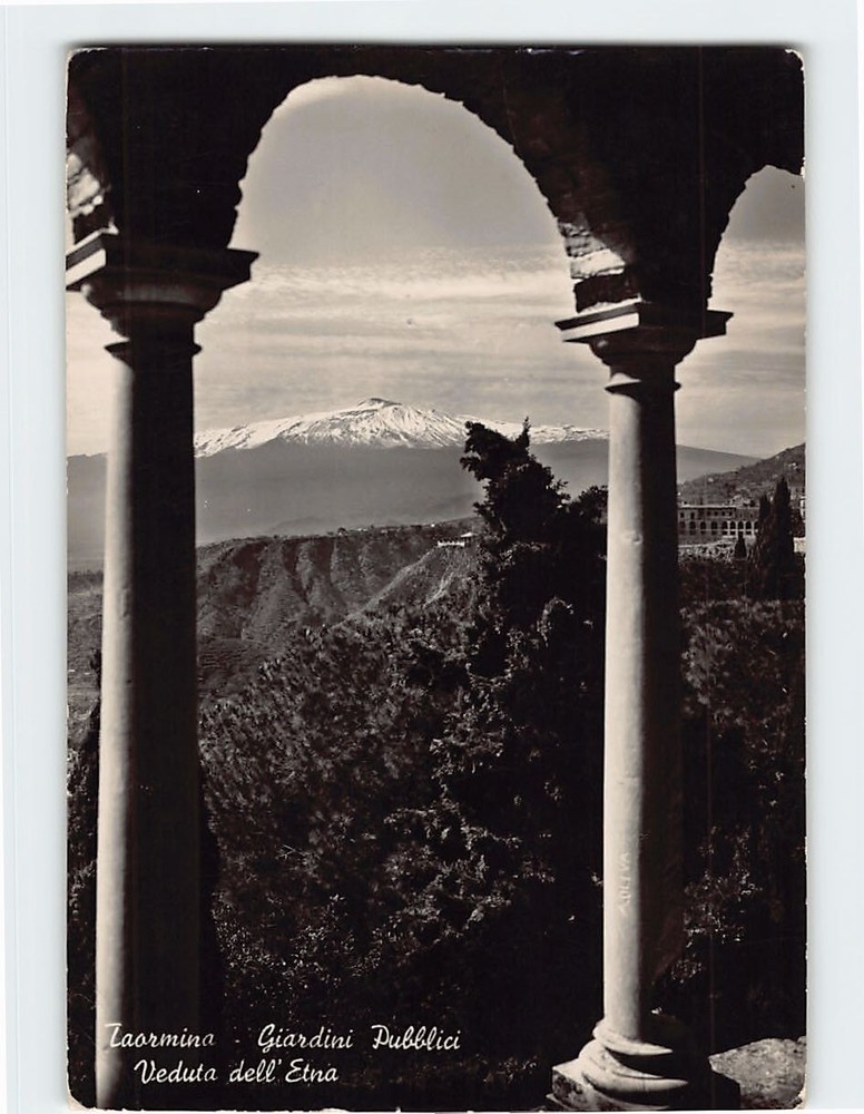 Postcard Giardini Pubblici Taormina Italy