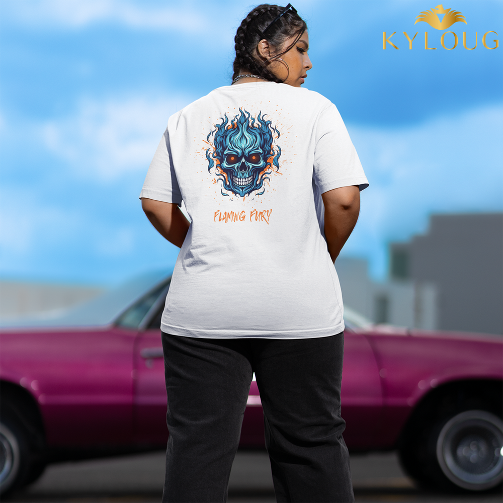 Chic comfort: Women oversized Graphic Print Tee Casual Round Neck T- shirt