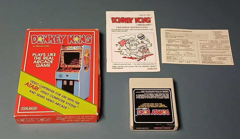 Atari 2600 Donkey Kong By Coleco - Complete In Box (CIB) - With Manual