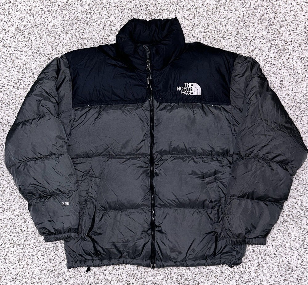 Vintage North Face Nuptse 700 Down Puffer Jacket Mens Large Grey Coat