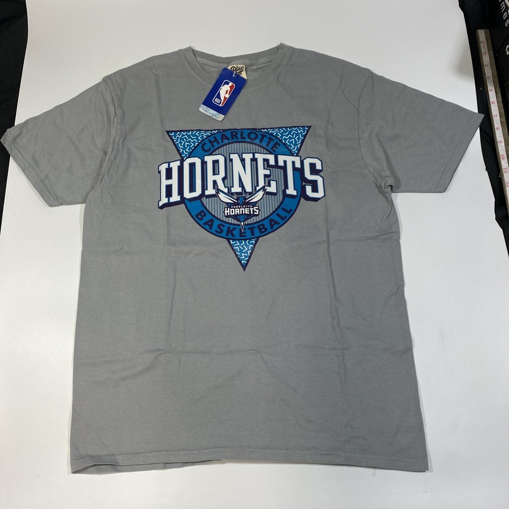Blue 84 Charlotte Hornets NBA T-Shirt Men's Medium Gray Heather Basketball Tee