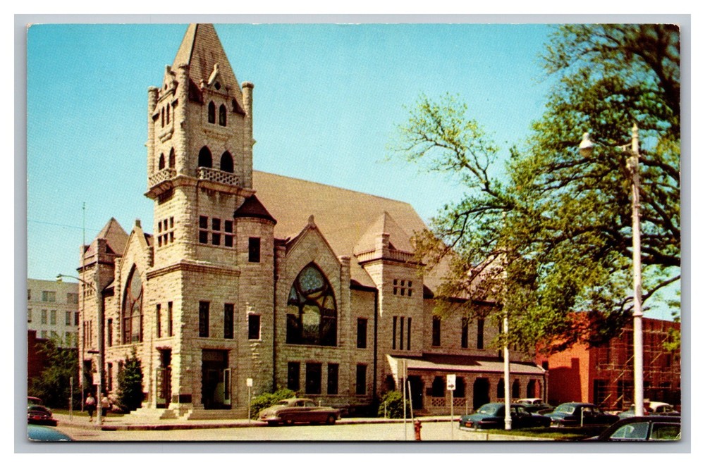 Beaumont TX Texas Tyrrell Public Library Street View Chrome Postcard