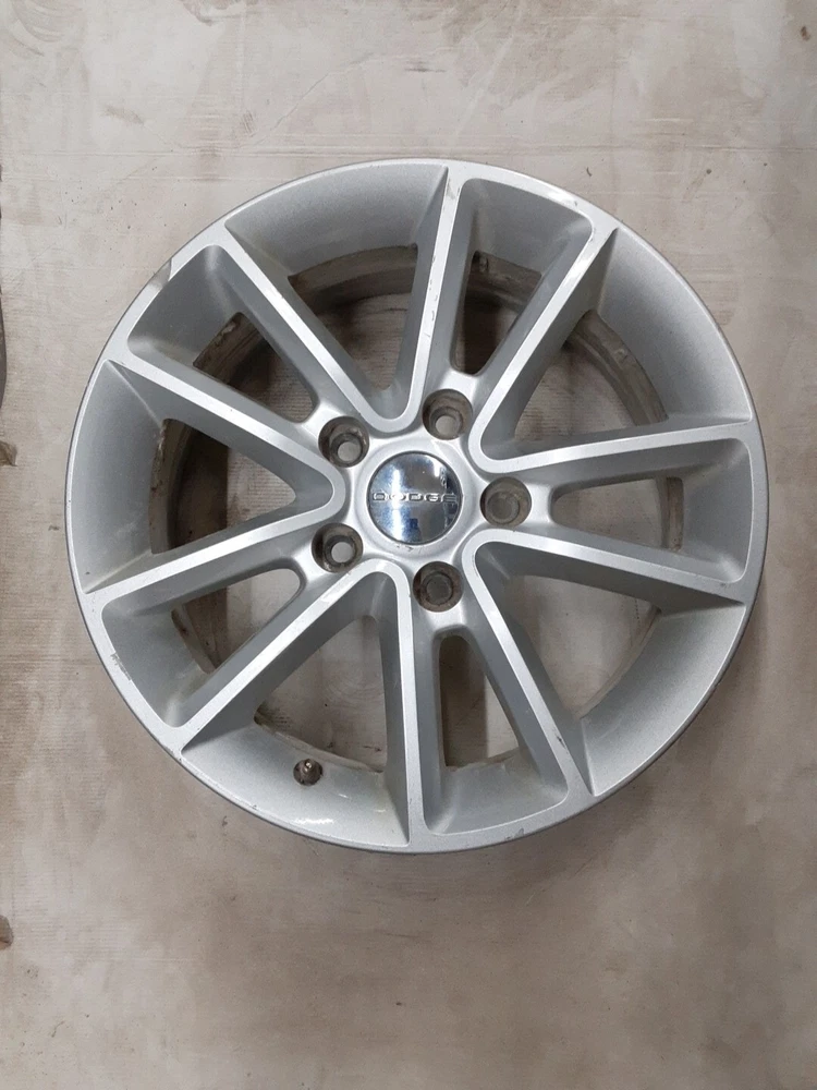 Wheel 17x6-1/2 Aluminum 10 Spoke Painted Silver 13-19 Dodge Journey 5LN63GSAAC