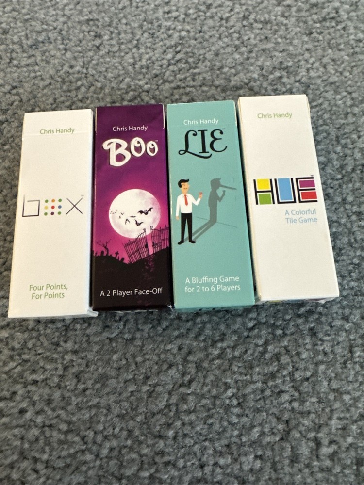 4 Pack O Games Boardgame - Box Hue Boo and Lie