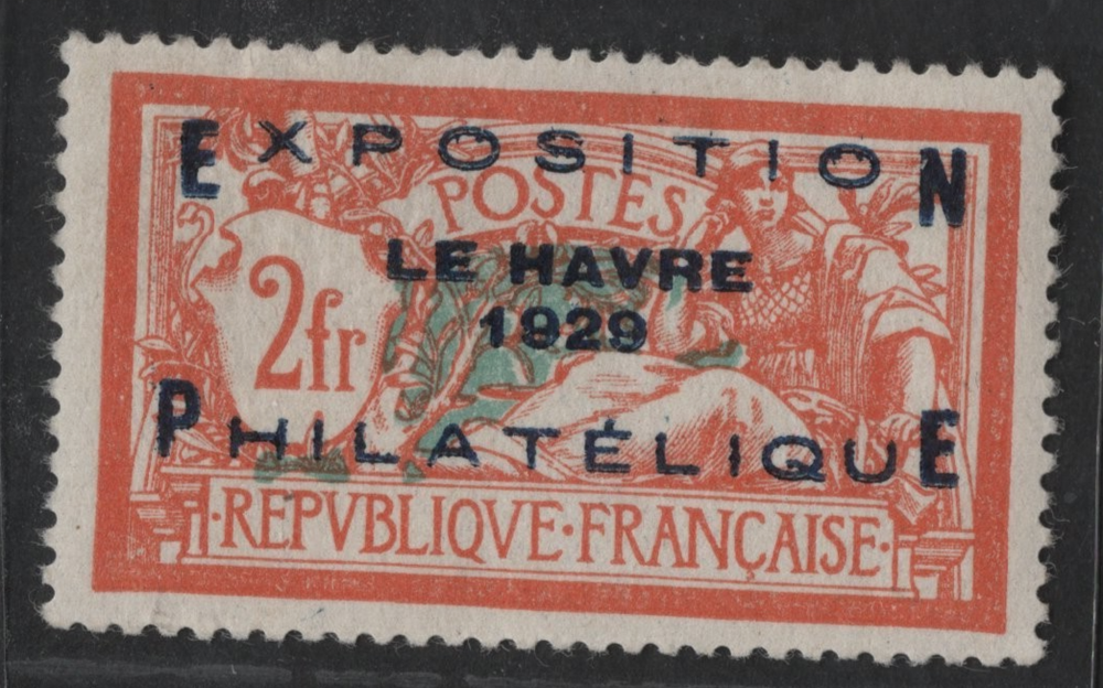 FRANCE 1929 PHILATELIC EXHIBITION OVERPRINT SCOTT #246 MINT HINGED SIGNED