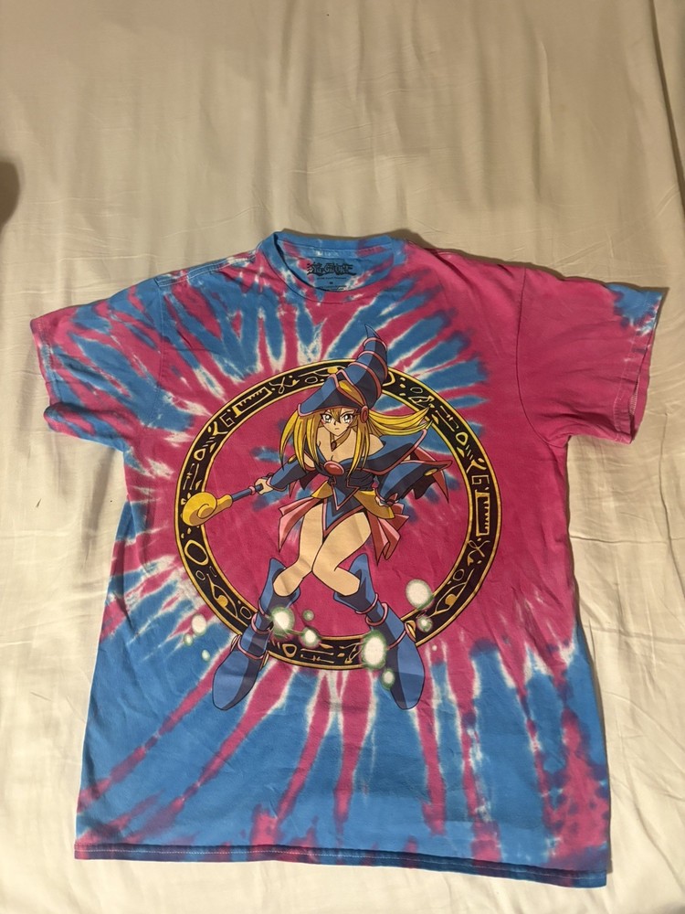 Vintage Yu-Gi-Oh Dark Magician Girl Tie Dye T-Shirt 1996 Medium
