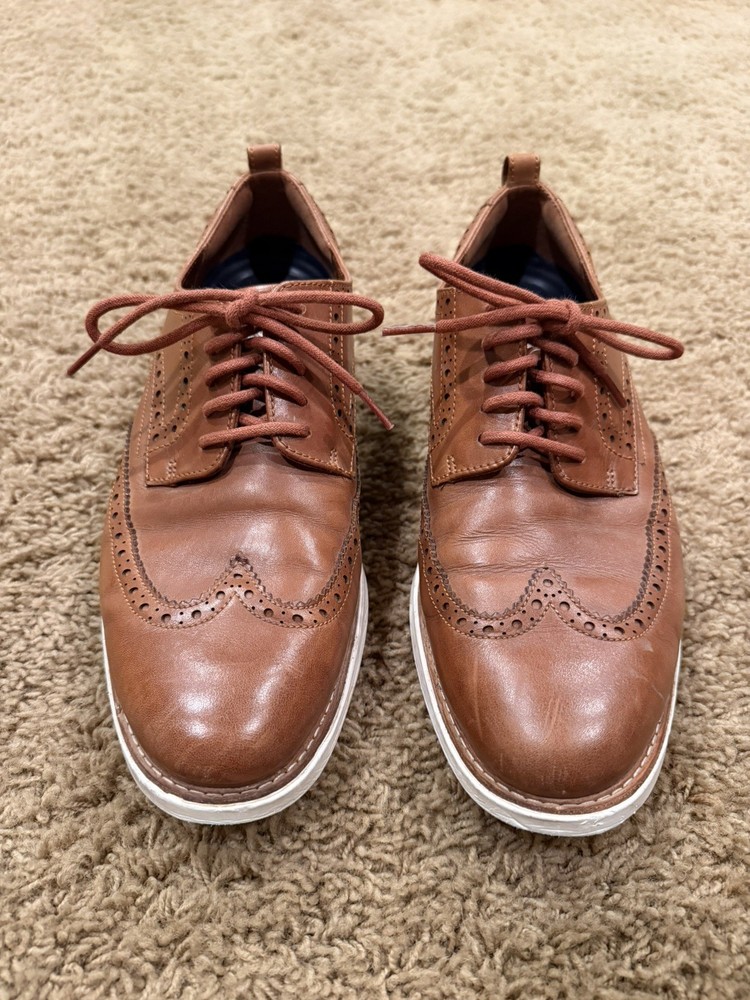 Cole Haan Grand Evolution Wingtip Shoes Brown Men’s Sz 10.5M