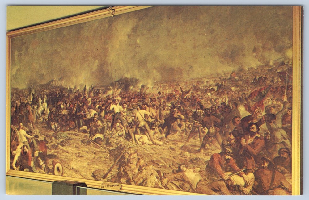 PA Harrisburg William Penn Memorial Museum Battle of Gettysburg Art Postcard