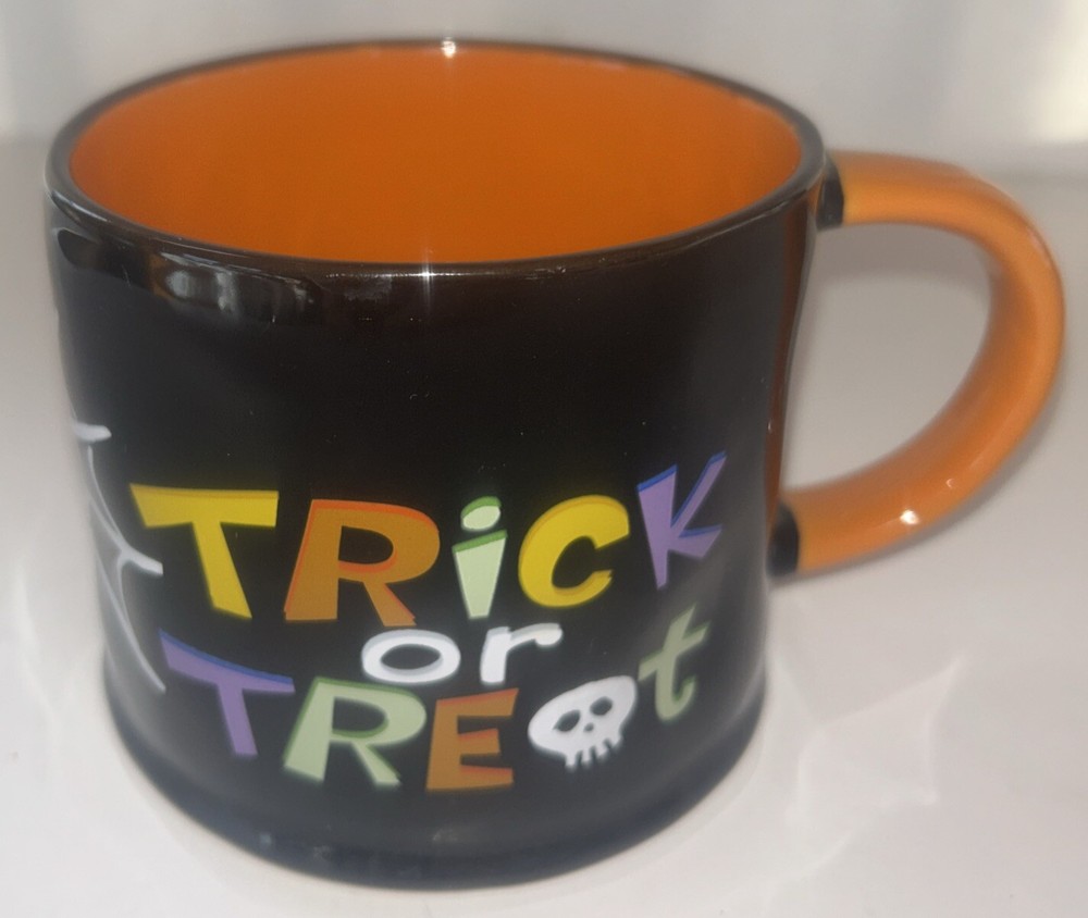 Eli + Ana 2022 Halloween TRICK OR TREAT SPIDER WEB Ceramic Mug - 16 oz. -