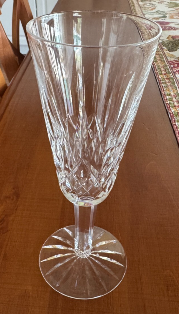 Waterford Crystal LISMORE Fluted Champagne Glass 7.25 Inches Tall