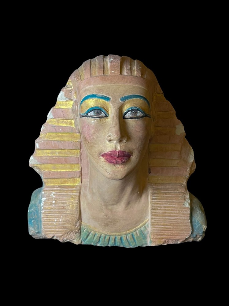Handcarved Bust for Egyptian Queen Hatshepsut made in Egypt with Colours