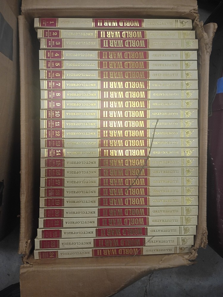 Illustrated World War II Encyclopedia Complete 24 Volume Set Hardcover