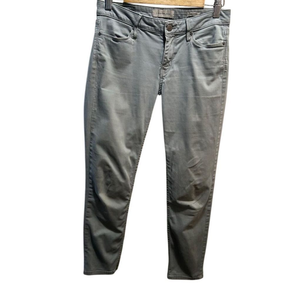 Calvin Klein Women's Ankle Skinny Pants Gray Size 8 Casual 5-Pocket