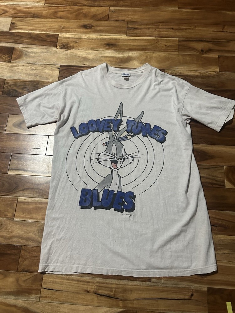Vintage Looney Tunes Bugs Bunny Graphic Print Rap Tee T-Shirt