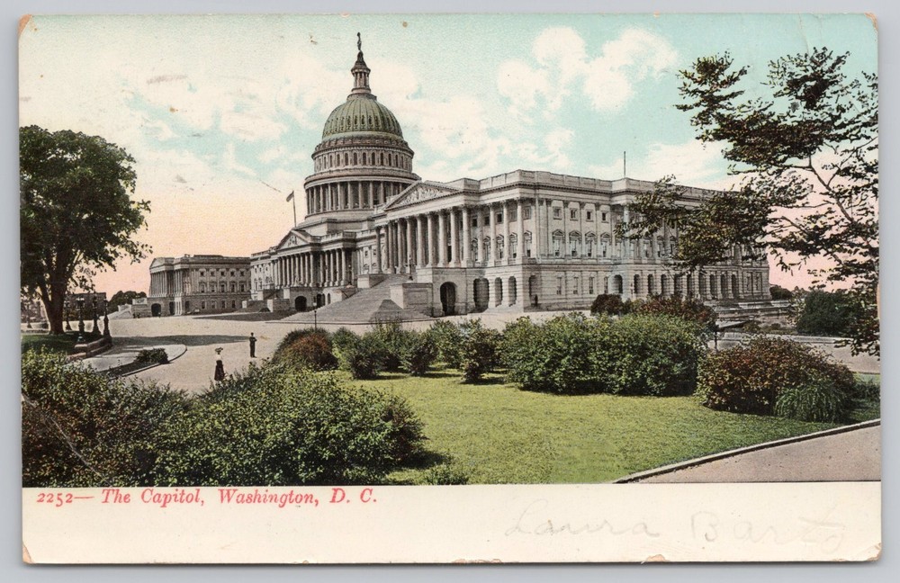 Library of Congress Washington DC Postcard 1908 UDB