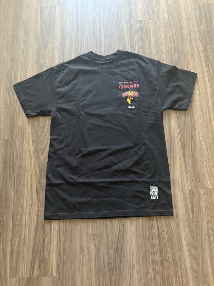 BAIT x Marvel Iron Man Graphic T-Shirt Black Men’s Medium Comic Print