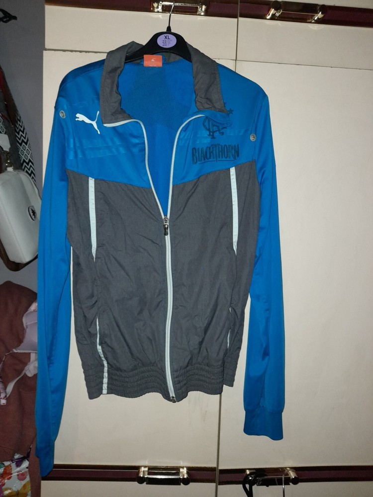 BLUE/GREY PUMA ZIPPED JACKET SIZE SMALL