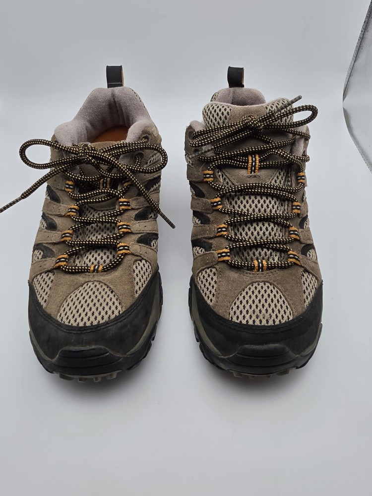 Merrell Men's Moab Ventilator Hiking Shoes Walnut Brown Low Top Mesh Suede Sz 7