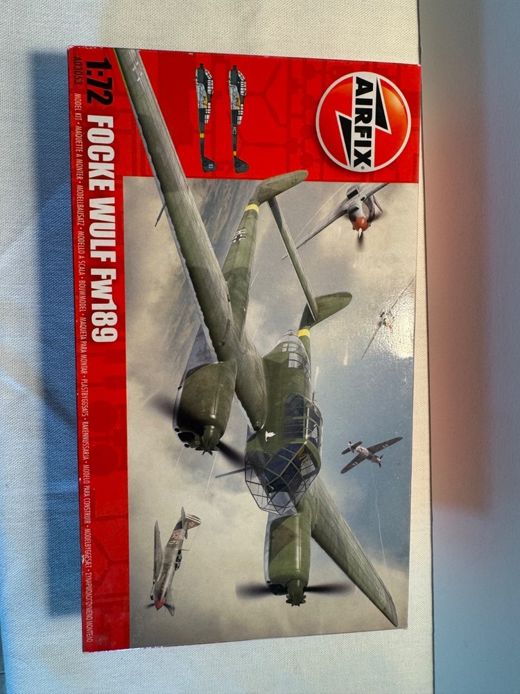 Airfix  Focke Wulf Fw189 Model Airplane Kit. 1/72.  #03053.