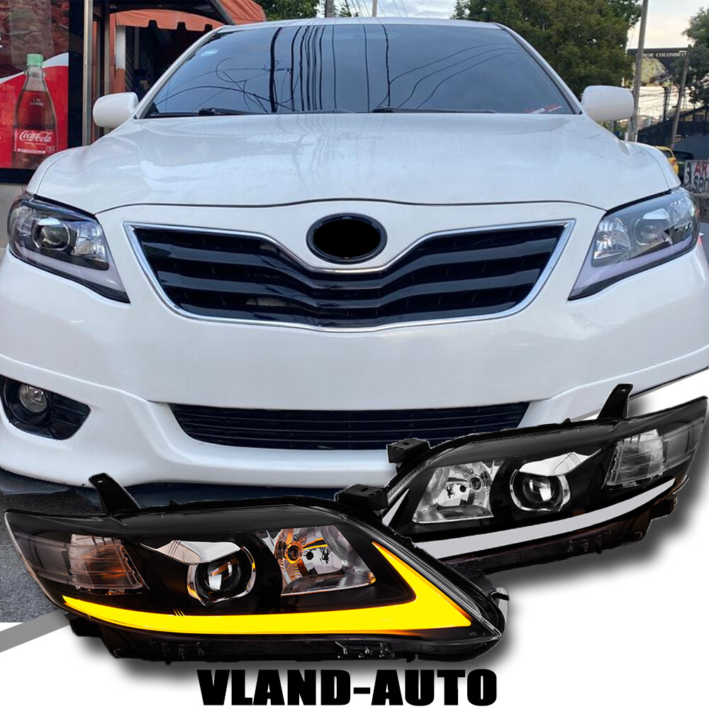VLAND LED Projector Headlight Assembly w/Sequential Turn for 2010-2011 Toyota Camry