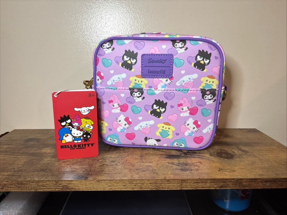 Loungefly Hello Kitty And Friends Hearts Crossbody Bag Purse Sanrio NEW