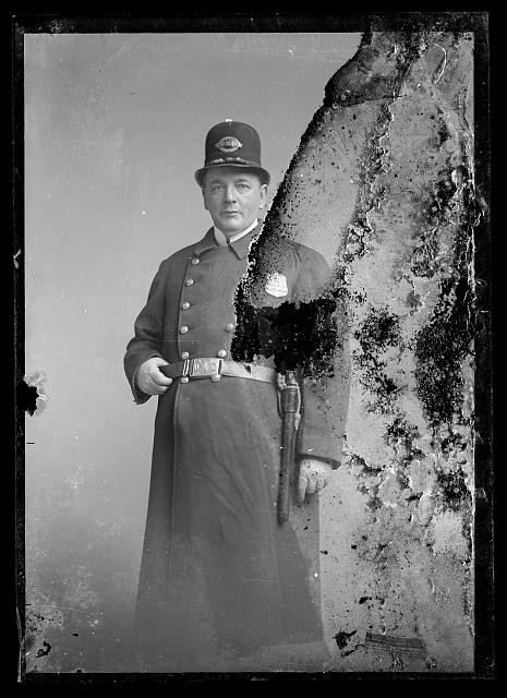 Photo:Unidentified Police Officer in Uniform Ca 1873-1916