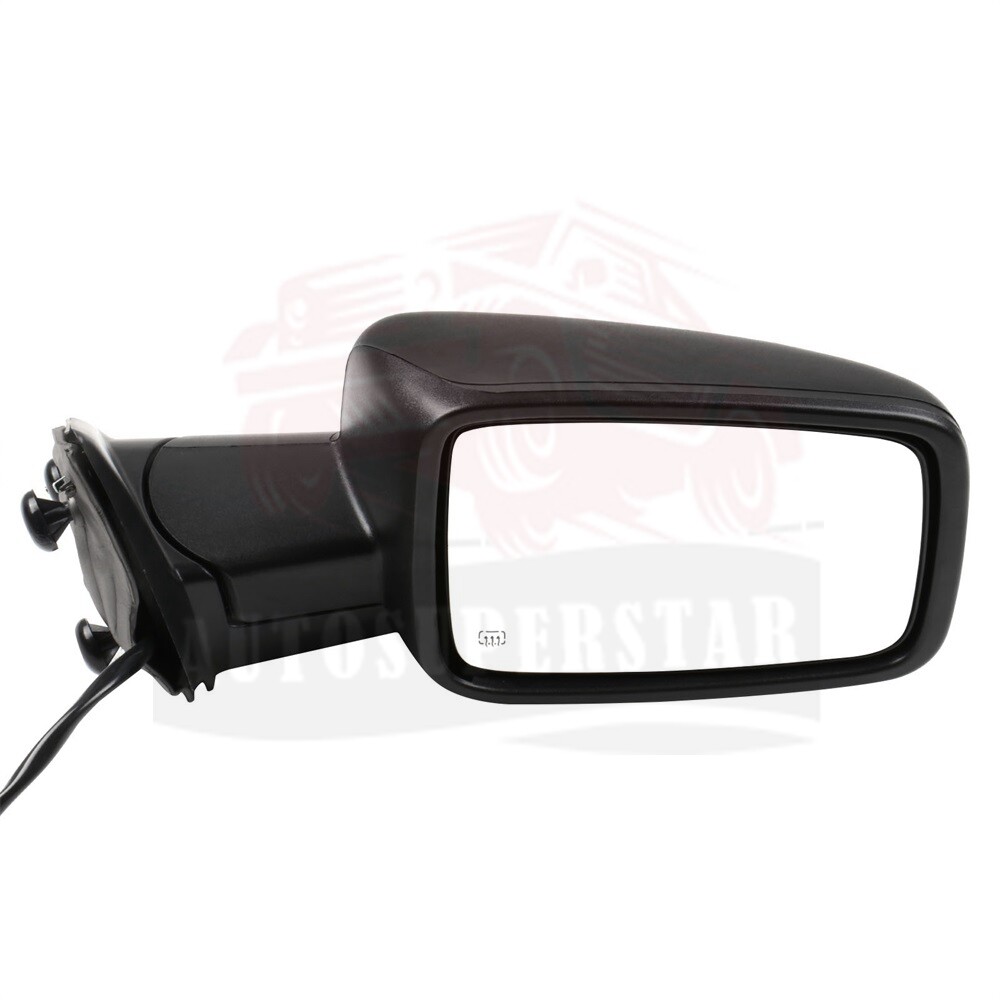 RH Power Heated Turn Signal Manual Fold Black Surface Mirror For Ram 1500