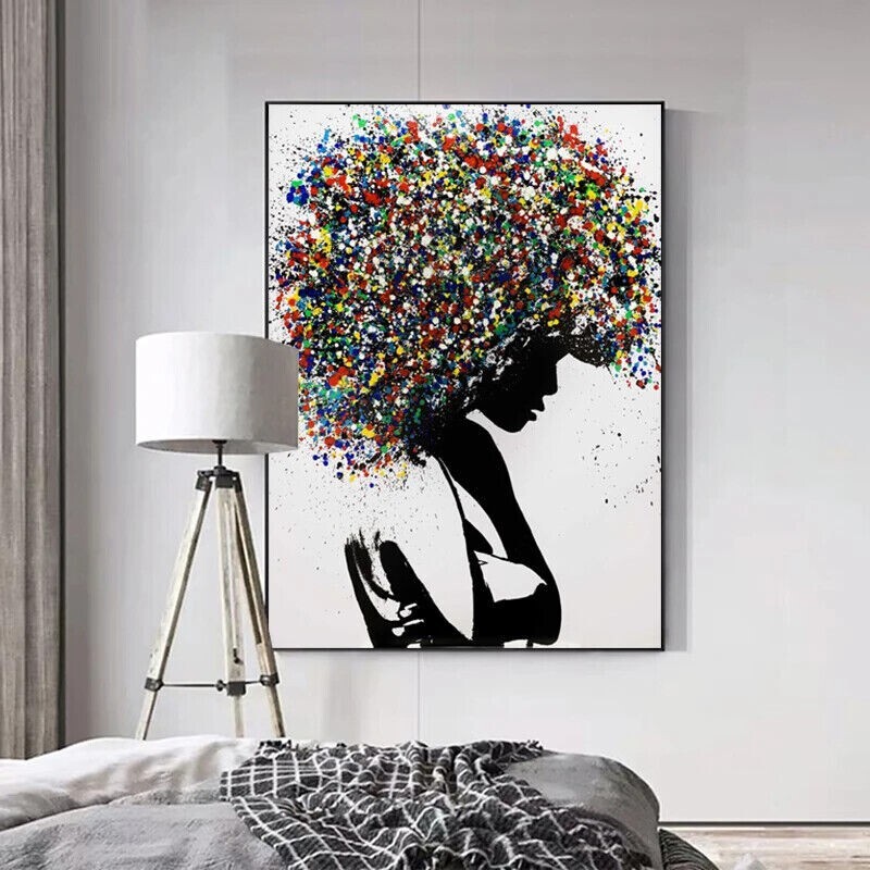 Abstract Street Graffiti Art  Painting Portrait Poster Prints Wall Picture-image