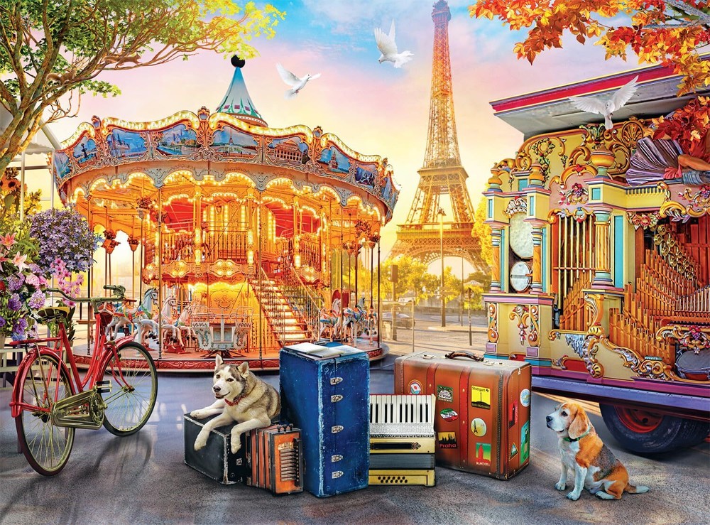 - Angelo Bonito - Carrousel de Paris - 1000 Piece Jigsaw Puzzle for Adults Ch...