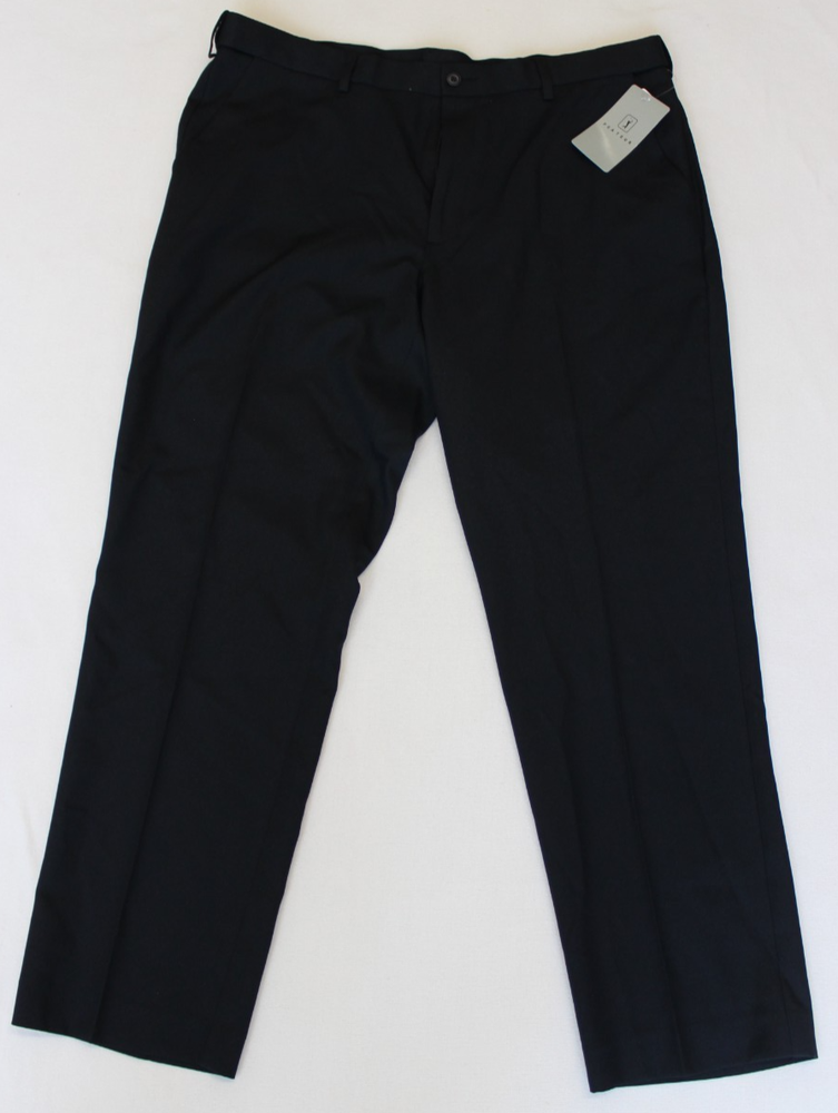 NWT PGA Tour Men's Golf Pants Size 38X30 Black Expandable Waistband Slacks UPF50