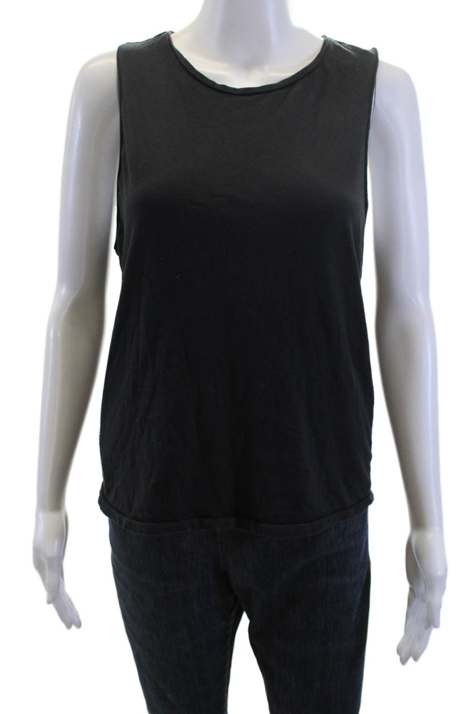 Ragdoll Women Basic Black 100% Cotton Round Neck Sleeveless Tank Size XSFree Shipping in US $100+ Orders | $6.95 Orders Below