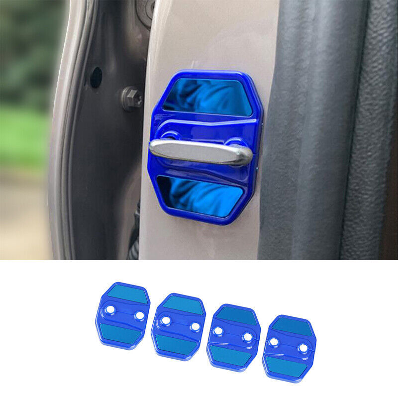 Fit For BMW 7 Series 2016-2022 Matte Blue Door Lock Buckle Protection Trim 4PCS