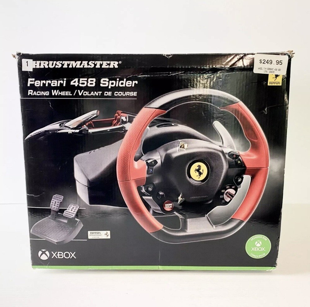 Гоночный руль Thrustmaster Ferrari 458 Spider - Xbox One/ПК + коробка - бесплатная доставка