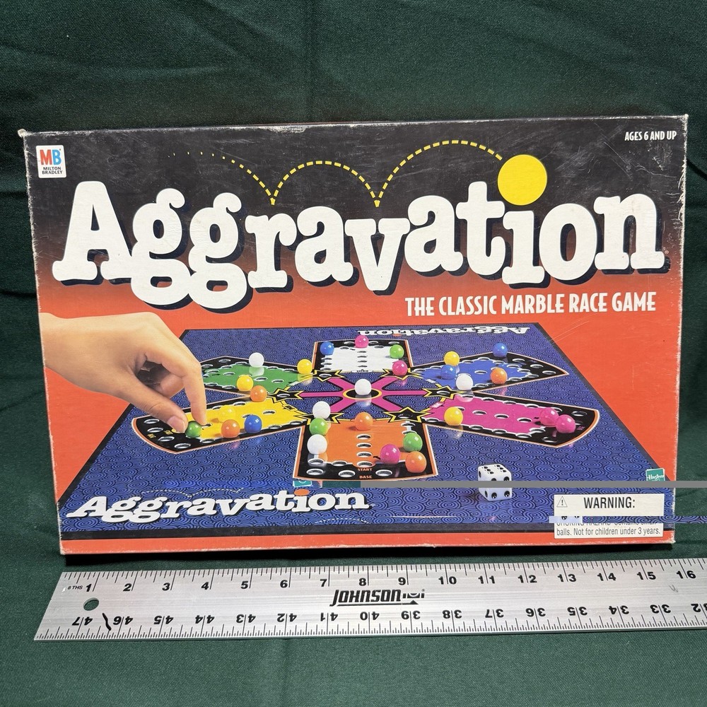 Aggravation - Classic Marble Race Game - Milton Bradley - Vintage 1999 Complete