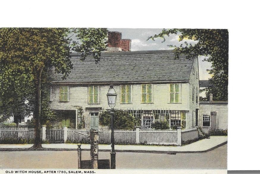Vintage Postcard Old Witch House Salem, MA  001018