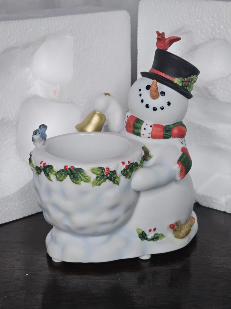 Original Partylite Snowbell Snowman Votive Candle Holder P9890 in Box