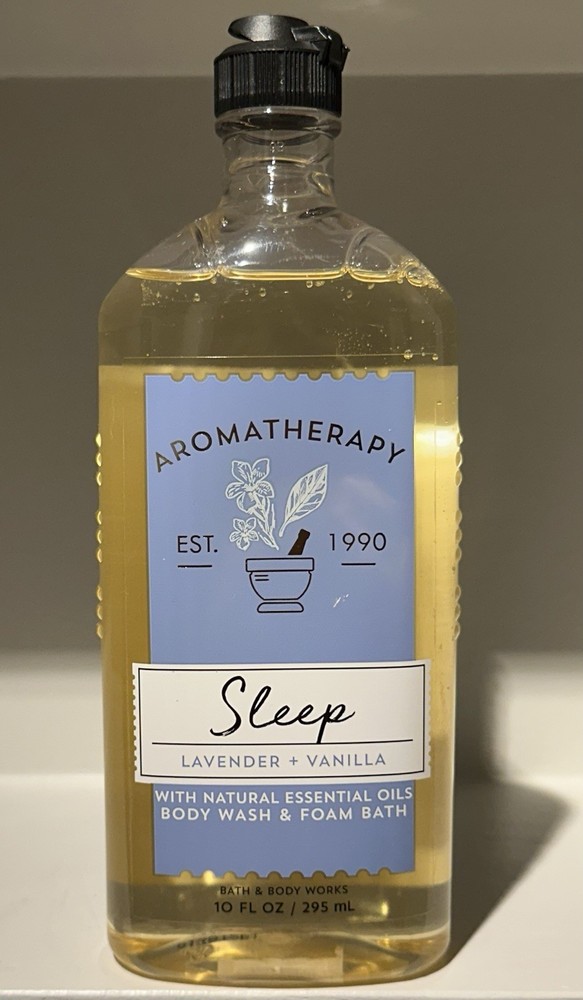Bath & Body Works Aromatherapy Sleep Lavender Vanilla Body Wash/Foam Bath, 10oz