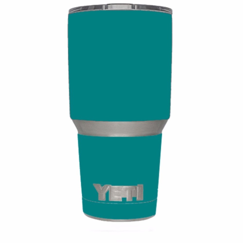 Skin Decal for Yeti 30 oz Rambler Tumbler / Teal color