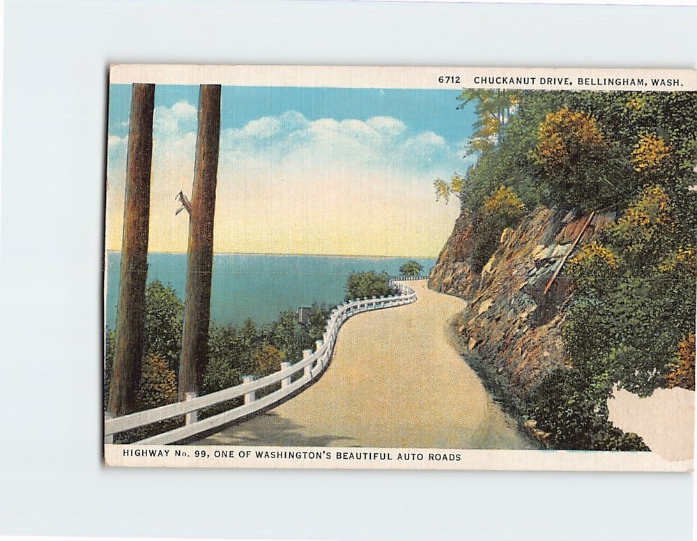 Postcard Chuckanut Drive Bellingham Washington USA