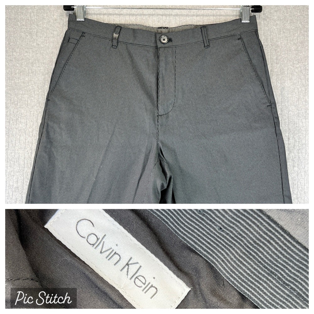 NEW Calvin Klein Golf Dress Shorts Men's 30 Weekend Chino Striped Black