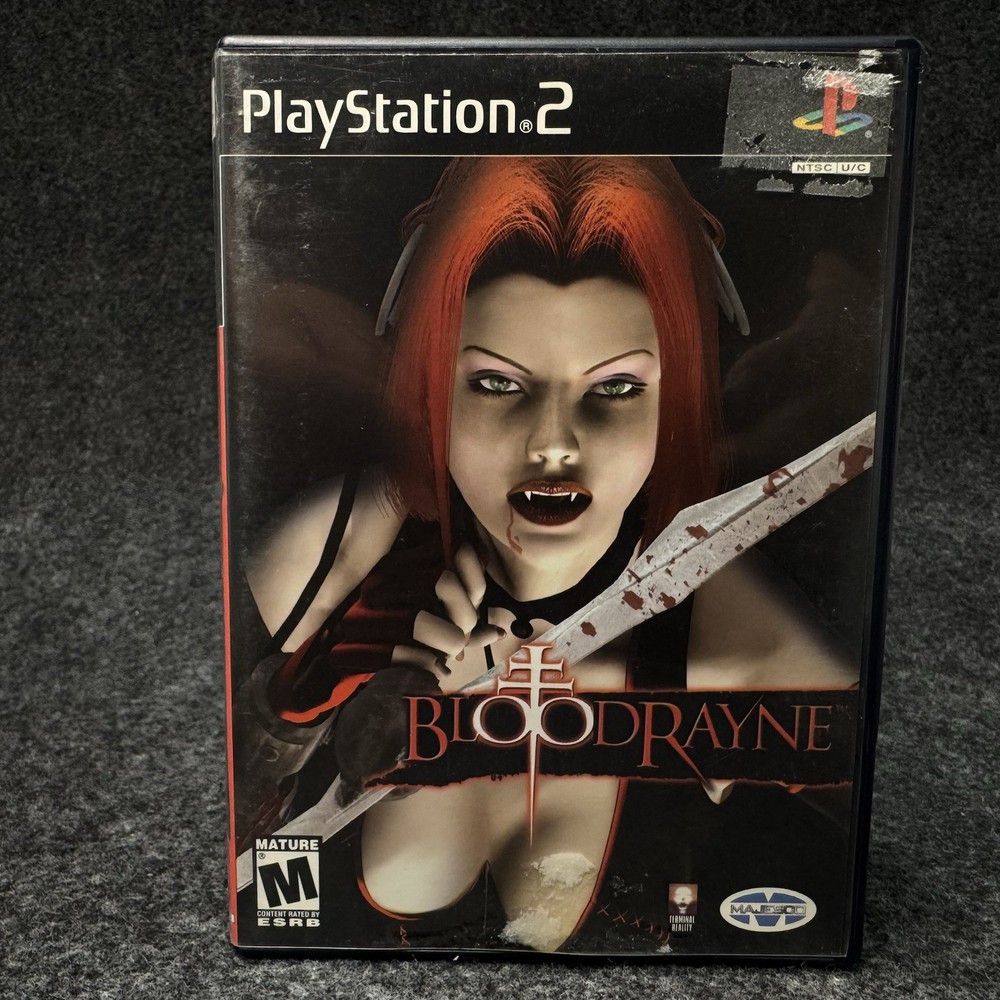 BloodRayne Sony PlayStation 2 PS2 Black Label Disc Case Horror Action Game