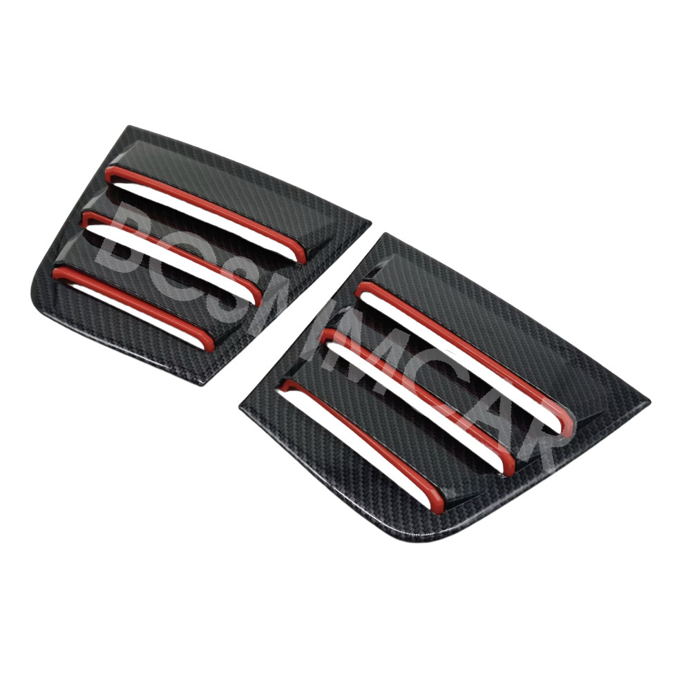 Fit For 2011-2021 Dodge Charger Rear Side Window Louvers Scoop Cover Vent Trim