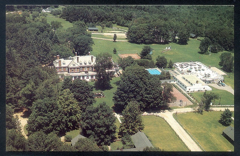 Vintage EASTOVER RECREATIONAL RESORT Postcard - Aerial View, Lenox, MA