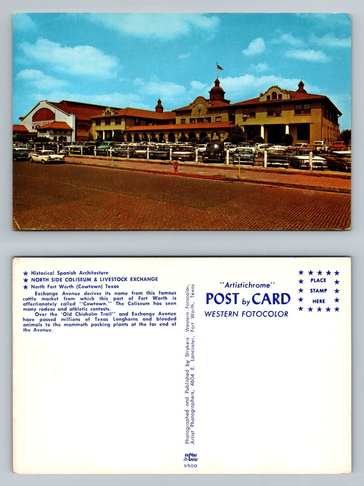 Fort Worth, TX-Texas, North Side Coliseum & Livestock Exchange Vintage Postcard