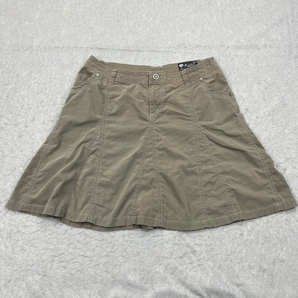 Kuhl Skirt Womens 6 Brown/Gray Vintage Patina Dye A-Line Flare Outdoor Hiking