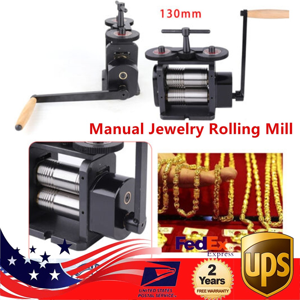 130mm Manual Rolling Mill Machine,Wire Flat Pattern Sheet Metal Jewelry Tool