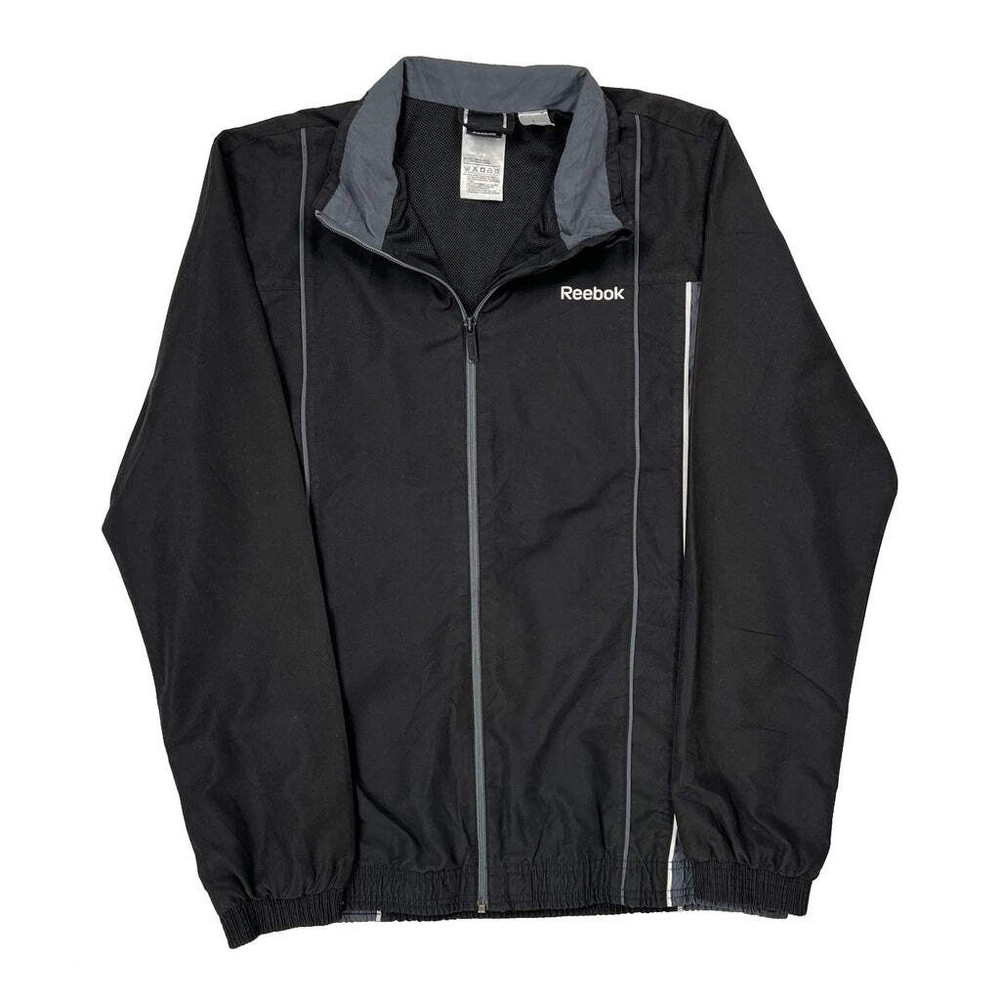 Reebok Windbreaker - Large Black Polyester
