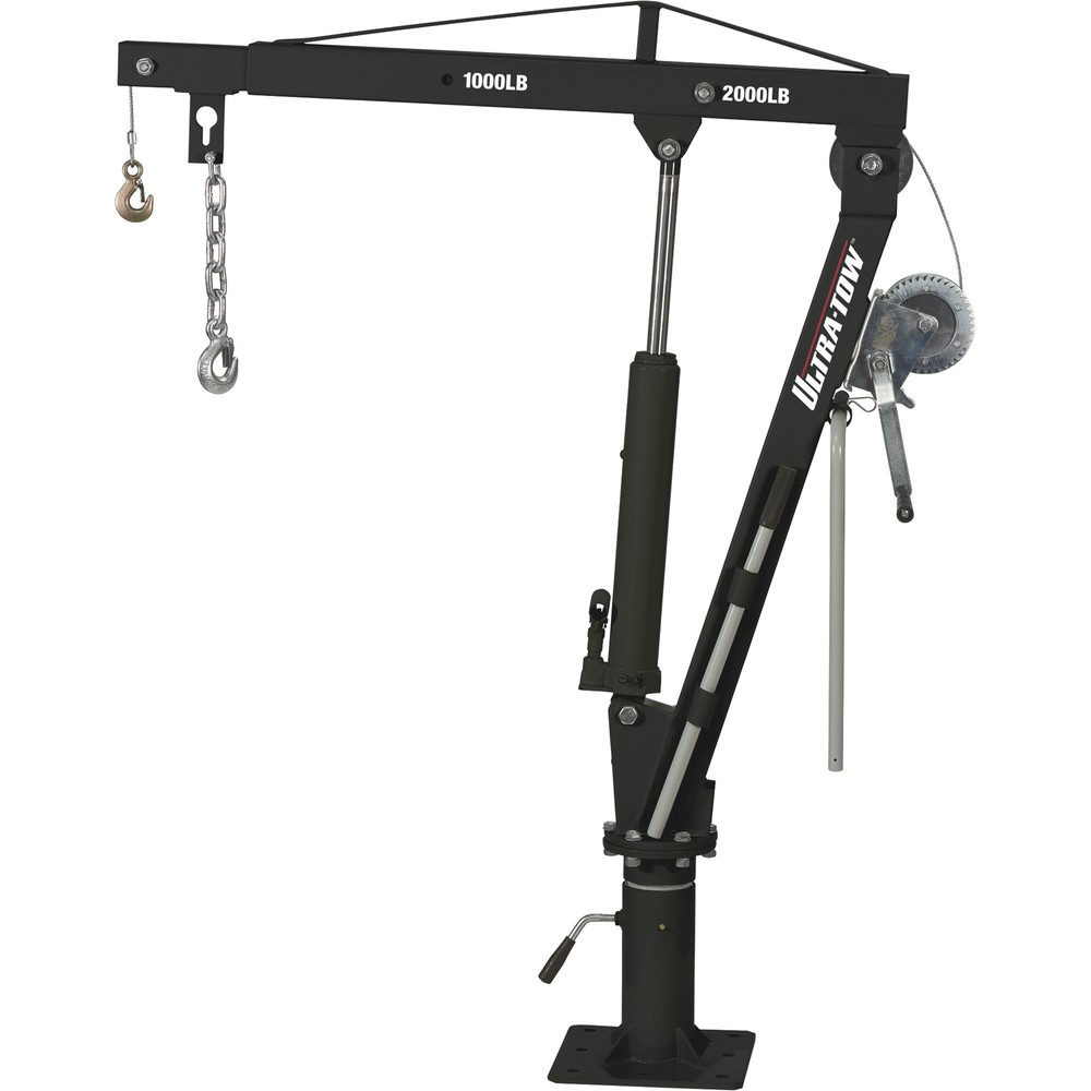 Ultra-Tow Hydraulic Pickup Truck Crane with Hand Winch, 2000-Lb. Capacity,