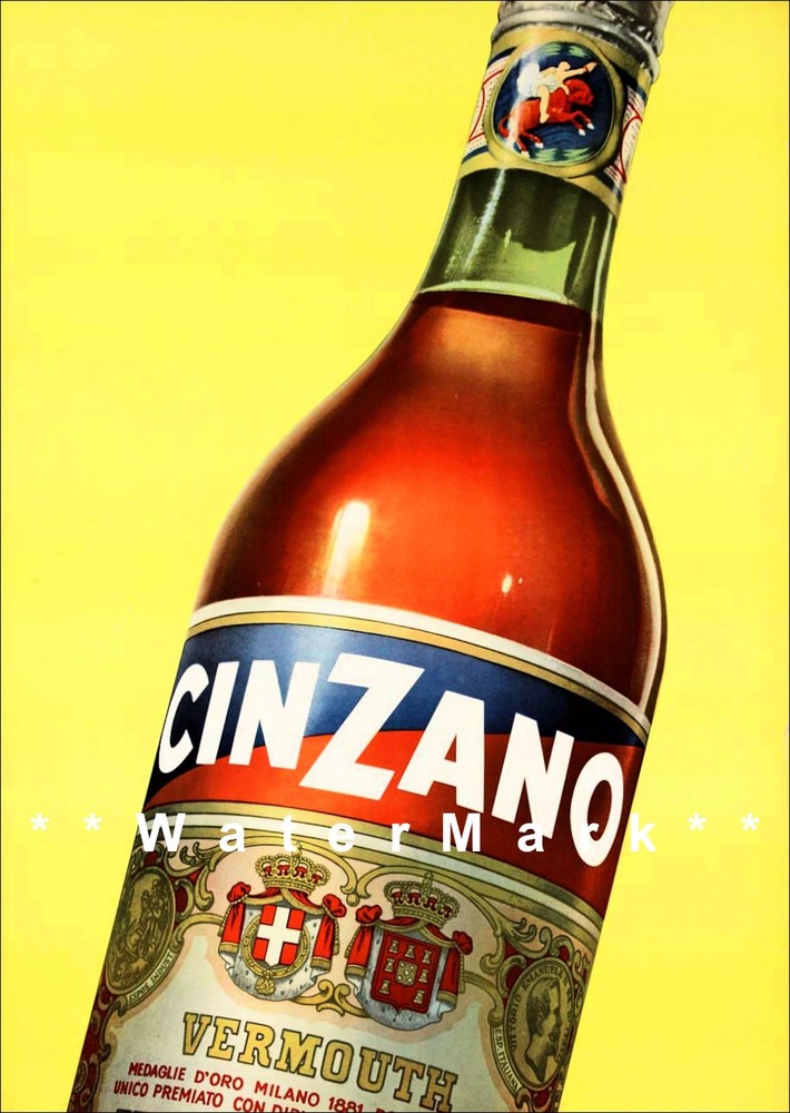 Cinzano Vermouth 1962 Vintage Poster Print Italian Liquor Advertisement Wall Art